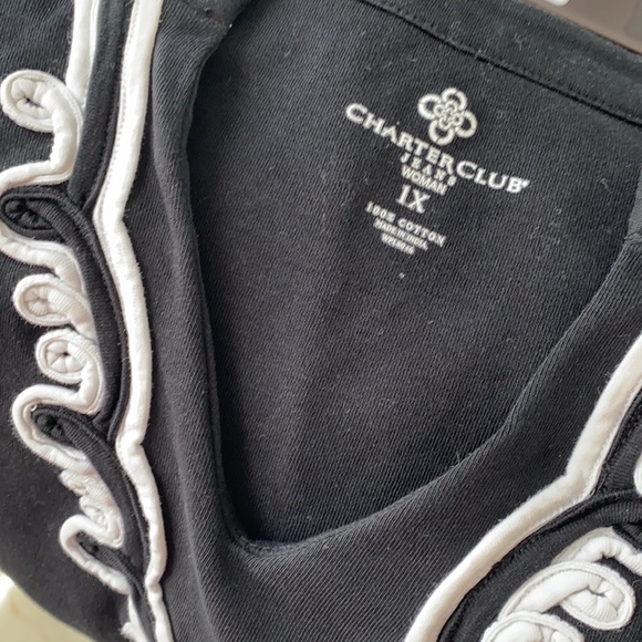 Charter Club long sleeve black top Sz 1X - Picture 5 of 6